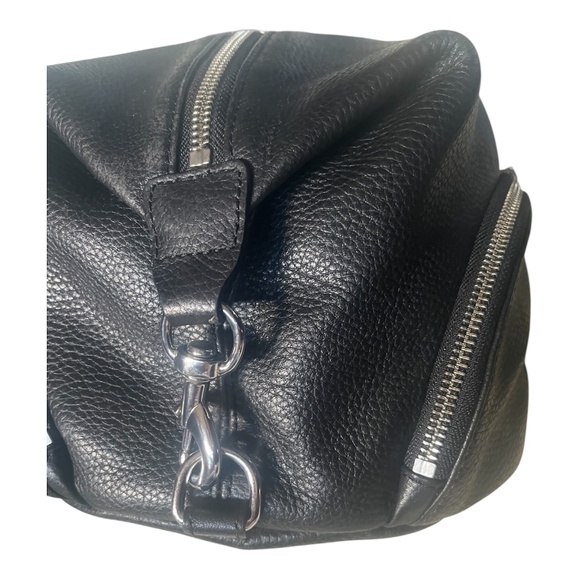 Rebecca Minkoff Julian Backpack — Black Pebbled Leather & Silver Hardware *MINT*